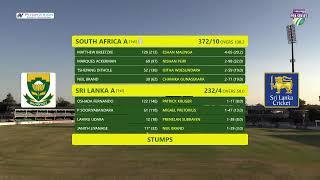 Live Cricket | South Africa A vs Sri Lanka A | 1st Unofficial Test | Day 2