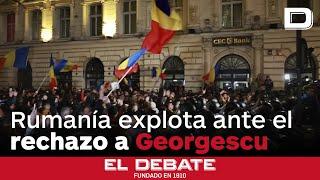 Protestas en Rumanía después de que los tribunales impidan la candidatura del conservador Georgescu