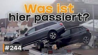 Irrer BMW Raser, Spiegel abgefahren und Hochwasser-Folgen! | #GERMAN #DASHCAM | #244