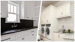 Stunning Laundry Room Designs: Matchstick & Granite Inspiration!