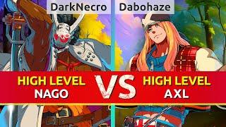 GGST ▰ DarkNecro (Nagoriyuki) vs Dabohaze (Axl). High Level Gameplay