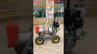 10kva Open Generator || Handle Start Single Cylinder Engine || 10kw Generator with Tyre Trolly CGPL