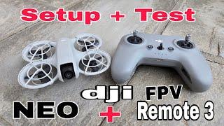 Dji NEO Drone + Dji FPV Controller 3 (Binding and Test)