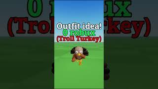 Making roblox *FREE* Troll Turkey avatar idea! #roblox #gaming #funny #meme #troll #shorts