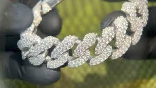 MASSIVE 3D Cuban Chain Flooded with over 60 Carats of VVS Moissanite stones 