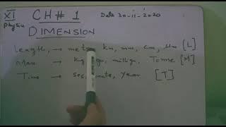 Dimension{For 1st year students}