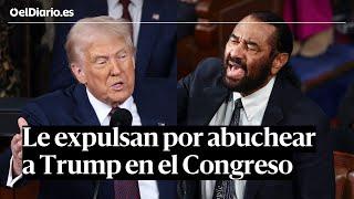 EXPULSADO por ABUCHEAR a TRUMP durante su discurso ante el CONGRESO