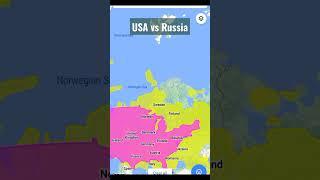 USA vs Russia land area size comparison #shorts #mapping #geography #comparison #usa #russia#youtube