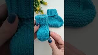 Пинетки для новорождённых спицами #вязаниедетям #вязаниедлямалышей #пинетки