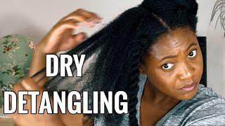 I’m DRY DETANGLING NATURAL HAIR | no water detangling