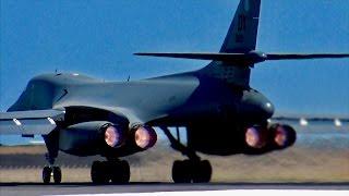 USAF B1-B Lancer EARTH SHATTERING Full Afterburner takeoff!