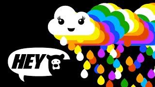 Hey Bear Sensory - Rainbow  Clouds - Fun Animation and Music