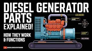 Diesel generator training, parts and components and working principle explain Power learning videos