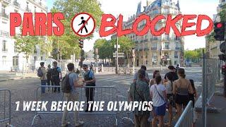 [4K] Paris Closed for Olympics Lockdown: City Center Chaos Before 2024 Games  Tourists Beware!
