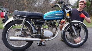 Seller Said He Never Tried To Start This 1974 Honda Motorcycle (Non-Running Barn Find)