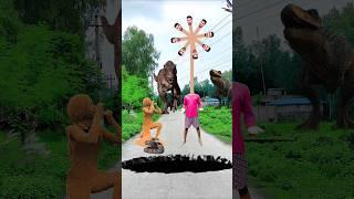 Vfx magic long garden flying dinosaur chase funny video #shorts #short #funtoktv #vfx #magic #shorts