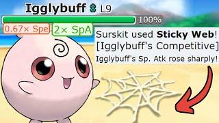 Sweeping With Competitive Igglybuff on Sticky Web!