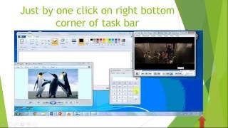 How to minimize all application on one click in windows 7