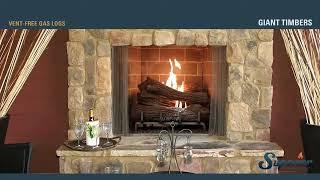 Superior Traditional Wood Burning Outdoor Masonry Fireplace | Giant Timbers in WRE6000 Burn Video