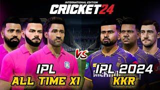 All time IPL XI vs IPL 2024 Champions KKR  - Cricket 24