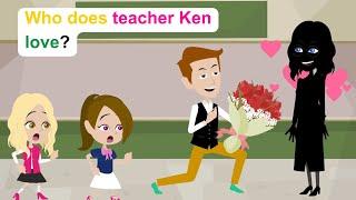 Ella helps her teacher on Valentine's Day - Funny English Animated Story - Ella English