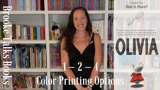 1 — 2 — 4 Color Book Printing Options