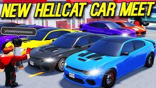 Roblox Roleplay - TAKING NEW CHARGER HELLCATS TO A CAR MEET!