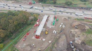 October 2024 - M25 Junction 10 Project - The new Clearmount Bridge nearly ready for installation