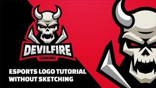 HOW TO MAKE LOGO WITHOUT SKETCH - ESPORTS GAMING LOGO TUTORIAL - CORELDRAW 2018