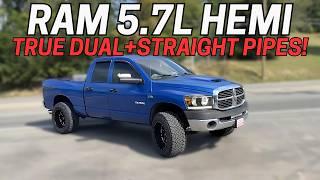 2008 RAM 1500 5.7L HEMI V8 Exhaust Sound w/True Dual Straight Pipes!