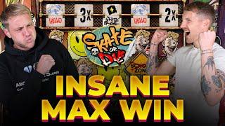 OUR FIRST MAX WIN ON THE NEW CASINO GAME SKATE OR DIE (INSANE MAX WIN) 