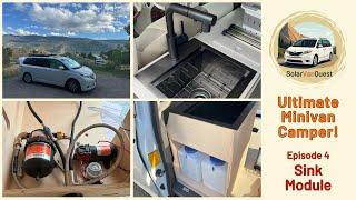 E04: Sink Module - How to Build Perfect Sink with Maximum Water Storage Capacity in Minivan Camper