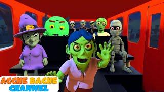 Bus ke Pahiye Ghume Gol Gol | Halloween Songs For Kids By Acche Bache Channel