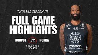 Kouvot vs Honka | Korisliiga | 2024 - ‘25 season | Thomas Gipson Highlights | Overseas Basketball