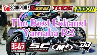 The Best Exhaust Yamaha R3 || Arrow,  M4, Akrapovic, Scorpion, Coffmans, Yoshimura