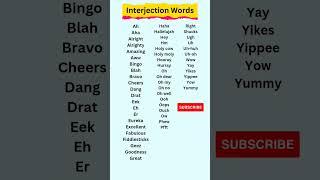 Interjection Words #shorts #englishspeaking