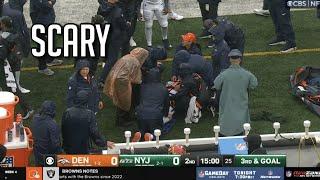 Tyler Badie SCARY Injury | Jets vs Broncos 2024