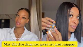 May Edochie daughter, danielle shows off her Mother's business Products as she supports positively