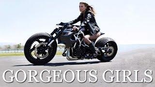 Blondes girls on motorcycles