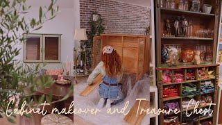 Cabinet makeover & Showing you my new vintage treasure chest