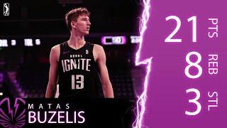 Matas Buzelis Records 21 PTS, 8 REB, & 3 STL During Ignite Win!