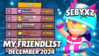 My BrawlStars Friendlist in December 2024!