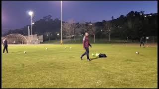 Santa Cruz goalkeeper Douglas training ️