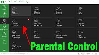 Parental Control in Quick Heal Total Security Release 2021 New Version 22.00