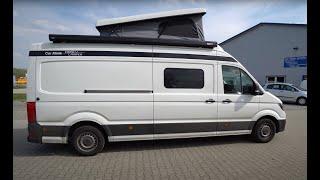 WELTPREMIERE Wohnmobil VW CRAFTER FAMILY CAMPER 2021. Alles in Handarbeit. Geniale Qualität.