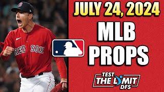 Top 3 MLB Player Prop Pricks for Prizepicks | Wednesday 7/24/2024 | Huge wins Today!