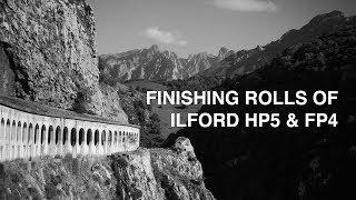 Finishing rolls of Ilford HP5 and FP4