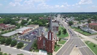 Downtown Fort Smith, Arkansas drone footage