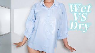 2024 Wet vs Dry Transparent Yellow Clothing 18+ Transparent Try On Haul