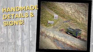 SCRATCHBUILT realistic signs for your model railway layout! Easy!